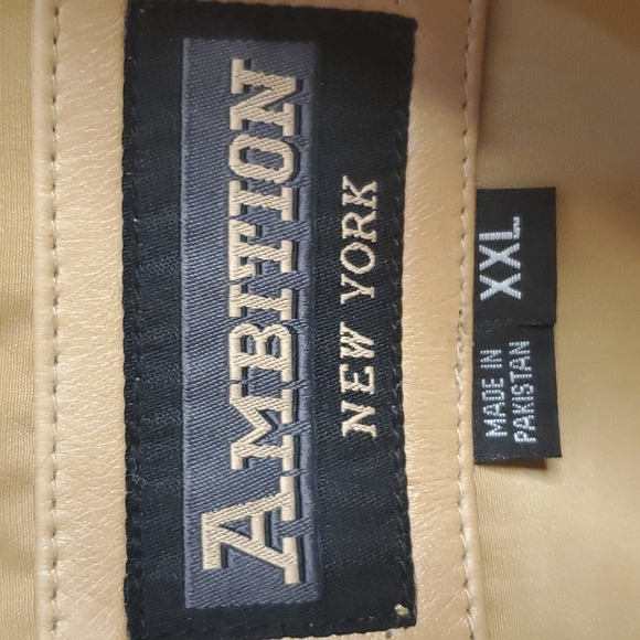 Women Ambition Leather Jacket, Size XXL, Color Cognac - Picture 6 of 9